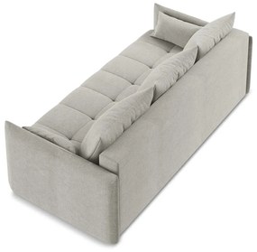 Svetlosivá rozkladacia/s úložným priestorom pohovka 225 cm Moku – Makamii