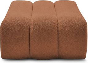 Oranžová podnožka z textílie buklé Azra – Bobochic Paris