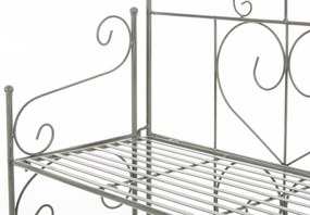 Kovová polica regál Lenja - Zelená antik