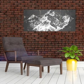 Obraz - Ilustrácie hôr (120x50 cm)