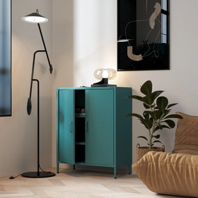 Skrinka do obývačky s policami VITO, 800 x 1015 x 400 mm, Modern: morská farba