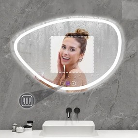 Tutumi Rea Fog, LED kúpeľňové zrkadlo 100x70cm s bluetooth, HOM-05516