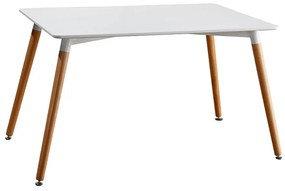 Jedálenský stôl Didier 4 New - biela / buk