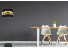 Stojacia lampa Intense Gold, 1x textilné tienidlo (výber zo 6 farieb), (výber z 3 farieb konštrukcie), (fi 35cm), o
