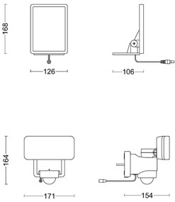 Philips - LED Solárne nástenné svietidlo so senzorom TYLUS LED/6W/3,7V 5000K IP44