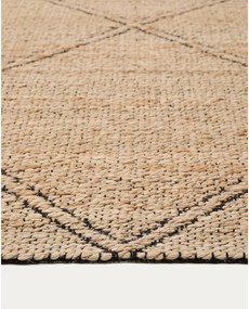 Ručne tkaný jutový koberec v prírodnej farbe 160x230 cm Vallalta – Kave Home