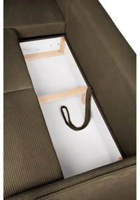 Zelená menčestrová rozkladacia rohová pohovka (ľavý roh) Tori – Bonami Selection