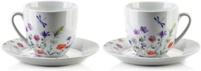 Porcelánová šálka s podšálkou Joy Dragonfly 250 ml sada 6ks