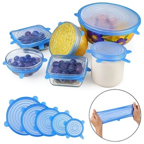 Zaparkorun Silikónová viečka na nádoby - 6 ks