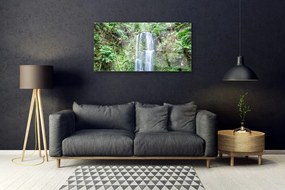 Skleneny obraz Vodopád stromy príroda 120x60 cm