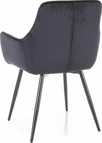 SI Fig Velvet stolička čierna