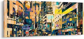 Obraz maľované abstrakcie (120x50 cm)