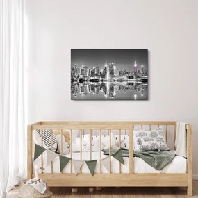 Obrázok - New York a fialový mrakodrap (90x60 cm)