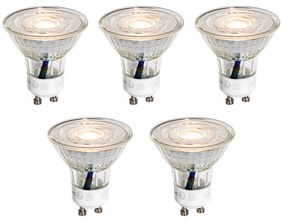 Sada 5 čírych LED žiaroviek GU10 50 mm 4,9W 450 lm 3000K