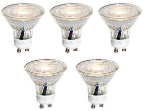Sada 5 GU10 50mm LED žiaroviek číra 4,9W 450 lm 3000K