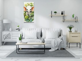 Gario Diamantové maľovanie Sloník v rastlinách Rozmery: 40 x 80 cm, Rámovanie: Iba zrolované plátno, Diamanty: Štvorcové