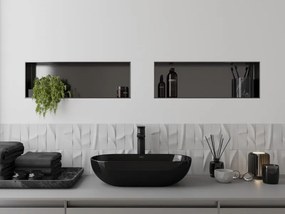 Mexen X-Wall-NR, polica na zapustenie bez príruby 60 x 20 cm, grafitová matná - 19E1602010