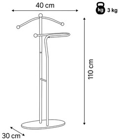 Nemý sluha chróm/buk, 83213 CR
