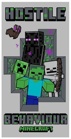 DETSKÝ BAVLNENÝ UTERÁK MINECRAFT 70X140 CM VZOROVANÁ