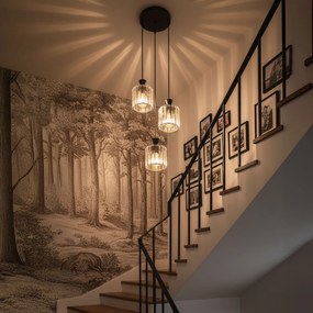 Toolight Toolight, závesné svietidlo 3xE27, EBT025-3CP, čierna, OSW-01225