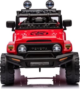 LEAN CARS Elektrické autíčko Toyota FJ 4x4, červené