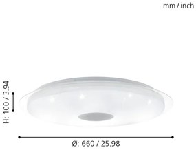 Eglo 97737 - LED Stmievateľné stropné svietidlo LANCIANO LED/40W/230V