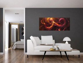 Obraz - Chobotnica, olejomaľba (120x50 cm)
