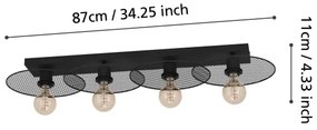 Eglo 43729 - Stropné svietidlo IKESTON 4xE27/40W/230V
