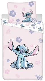 Obliecky Disney Lilo and Stitch ružová 140x200cm+90x70cm Faro Tiahome