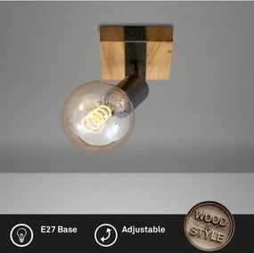 Briloner 2900-011 - Nástenné bodové svietidlo WOOD BASIC 1xE27/25W/230V
