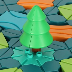 KIK Puzzle desková hra bludiště překážková dráha 28 el.