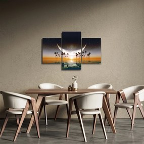 Obraz - Mesiac nad palmami (90x60 cm)