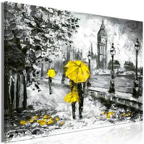 Artgeist Obraz - Walk in London (1 Part) Wide Yellow Veľkosť: 60x40, Verzia: Na talianskom plátne