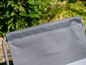 Skladacie plážové ležadlo SAND, sivé pruhy