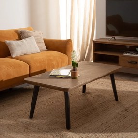 Hnedý konferenčný stolík z jedľového dreva 60x120 cm Paul – Ixia