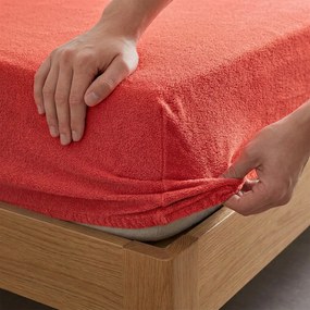 4Home froté prestieradlo IDEAL jahodová, 90–100 x 200 cm, 90–100 x 200 cm