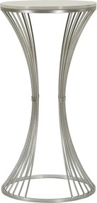 Odkladací stolík Funnel 40 cm strieborný/mramor