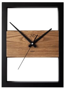 Drevené dizajnové hranaté hodiny JVD NS22005/78, 38cm