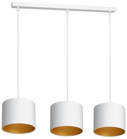 Luster na lanku ARDEN 3xE27/60W/230V biela/zlatá