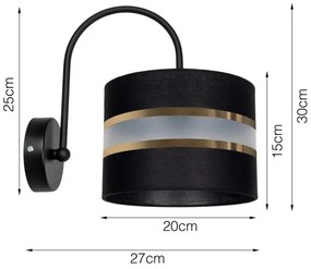 Nástenné svietidlo CORAL 1xE27/60W/230V čierna