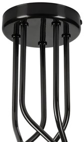 Luster na tyči PRIYA 5xE27/15W/230V čierna