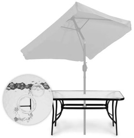 Sklenený záhradný stôl 120x70 cm