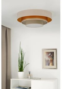 Duolla - LED Stropné svietidlo LUNETA LED/26W/230V pr. 60 cm 4000K krémová/zlatá