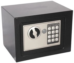 LEAN Elektronický kovový trezor na kód, čierna