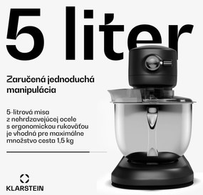Klarstein Chiara kuchynský robot, 1600 W, 12 nastavení, misa z nehrdzavejúcej ocele, LCD displej, vrátane príslušenstva