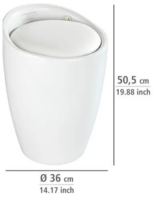 WENKO 24228100 - Stolička CANDY 36x50,5 cm biela/čierna