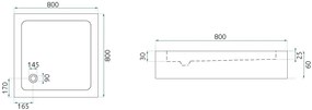 Rea Punto, sprchový kút s posuvnými dverami 80(dvere) x 80(dvere) x 190 cm, 5mm číre sklo, chrómový profil, REA-K0863
