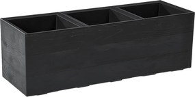 KVETINOVÝ ZÁHON KARO 900 × 300 mm, doska z recyklovaného materiálu, čierna*48465