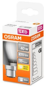 OSRAM kvapková LED B22d 4W 2.700K matná