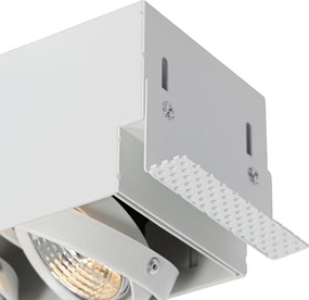 Zapustené bodové svetlo biele GU10 AR70 bez rámu 3-svetlo - Oneon